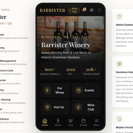 Barrister Winery - Loyalty App